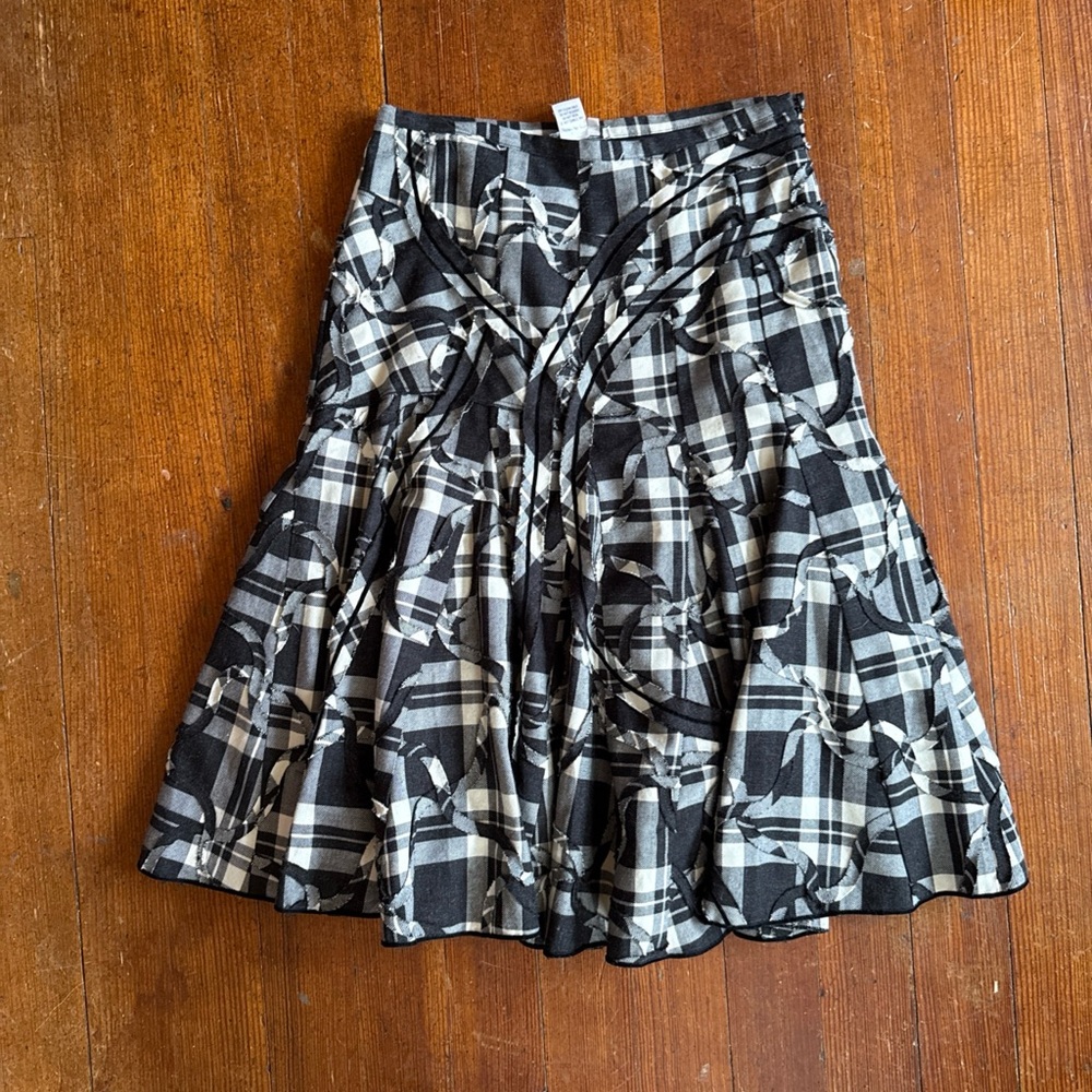 Alberto Makali Black and White A-Line Skirt